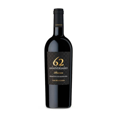 Vente de vins du 62e anniversaire Primitivo di Manduria DOP Riserva San Marzano